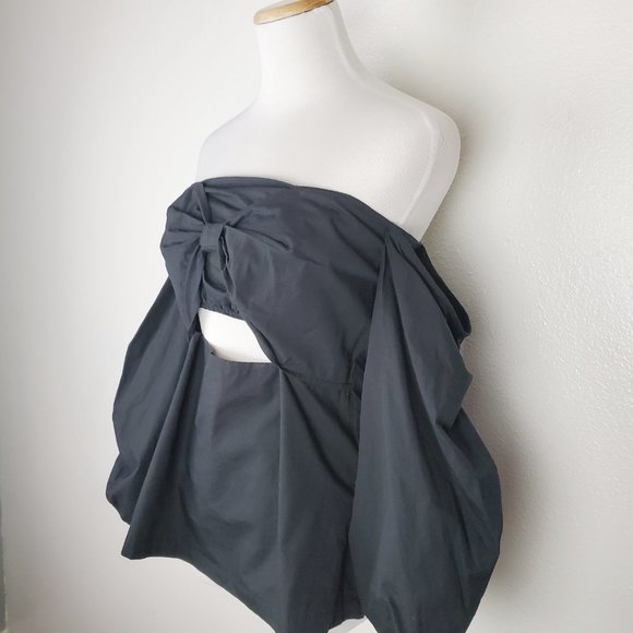 NWT MLM Label Off-Shoulder Cutout Top Black - Picture 4 of 10